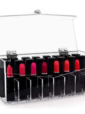 HBlife HBlife 24 Spaces Acrylic Lipstick Organizer With Lid