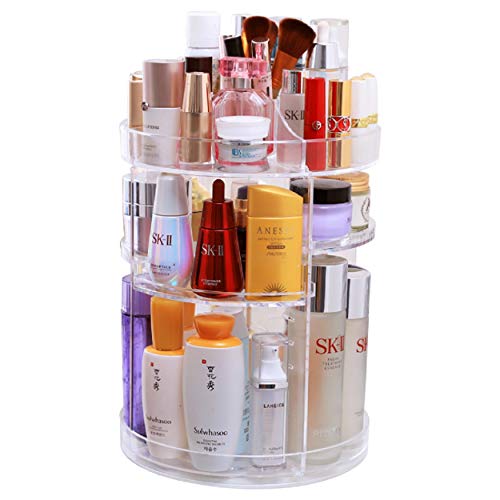 Exceleor 360 Makeup Rotating Organizer Clear Acrylic