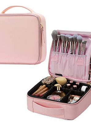 Leather Makeup Bag: The Ultimate Travel Companion for Women - Pink Beauty Organizer