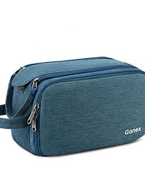 Gonex Travel Toiletry Bag with Dual-Way Zippers Dopp Kit