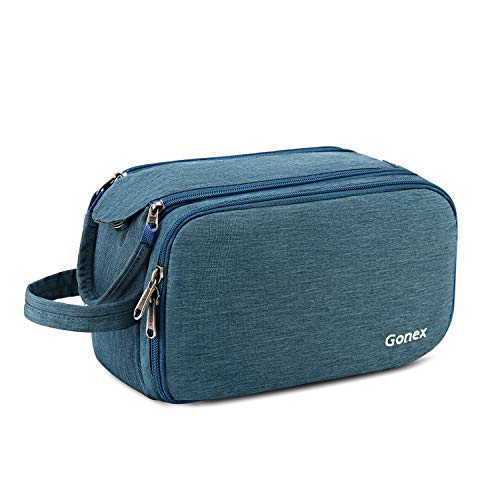 Gonex Travel Toiletry Bag with Dual-Way Zippers Dopp Kit