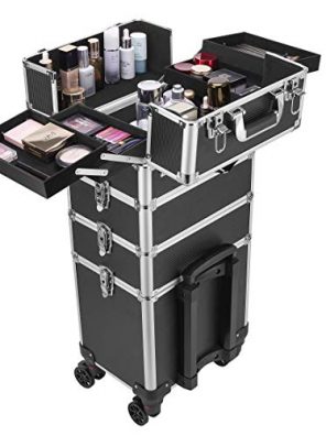 4 in 1 Makeup Rolling Train Case Trolley Professional