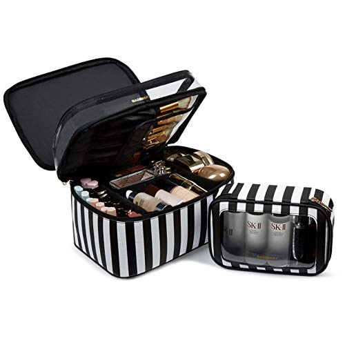 BAGSMART Large Cosmetic Bags Double Layer