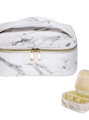 HOYOFO Marble Makeup Bag Travel Cosmetic Bags