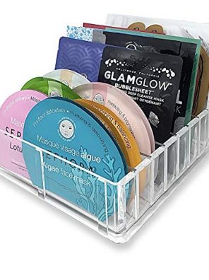 Makeup Face Mask Organizer w/ Removable Dividers