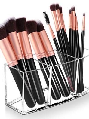 Makeup Brush Holder Organizer Acrylic Cosmetic Brushes Storage Box