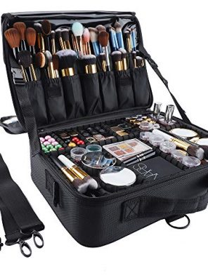 GZCZ 3 Layer Large Capacity Professional Travel Makeup Train Case