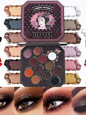 Smoky Eyeshadow Palette Browns 12 Colors Matte LUXAZA Brown
