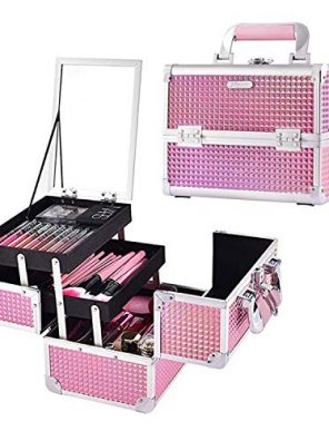 Makeup Train Case Portable Cosmetic Box
