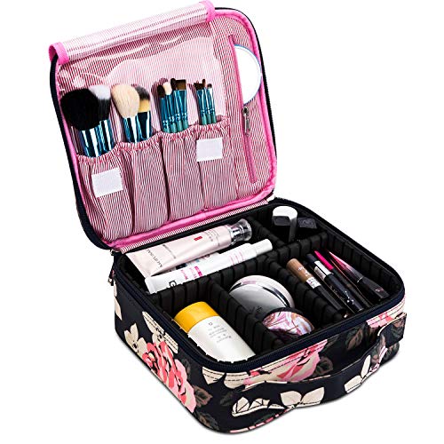 Makeup Case Large Professional Cosmetic Train Case Organizer