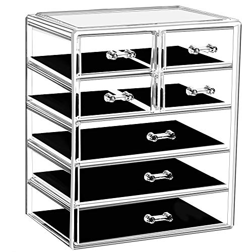 Makeup Organizer Acrylic Cosmetic with 7 Storage Drawers