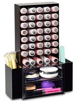 Ikee Design Black Premium Acrylic Makeup Organizer