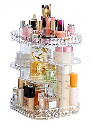 Makeup Organizer 360-Degree Rotating Cosmetic Storage Box