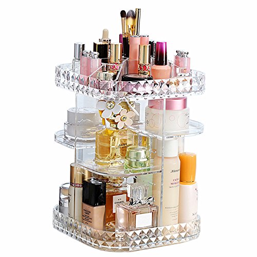 Makeup Organizer 360-Degree Rotating Cosmetic Storage Box