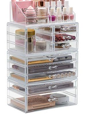 Makeup and Jewelry Storage Case Display Organizer