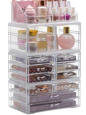 Makeup and Jewelry Storage Case Tower Display Organizer
