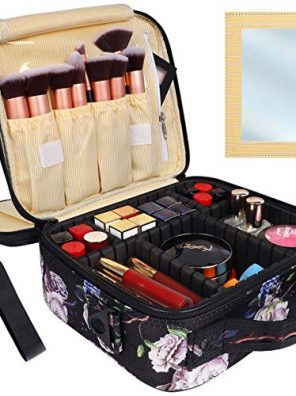 Kootek Travel Makeup Bag 2 Layer with Mirror