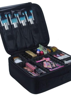 Relavel Travel Makeup Train Case Makeup Cosmetic Case