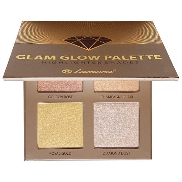 Highlighter Palette Makeup Glow Bronzer Powder Makeup Highlighter Kit With Mirror