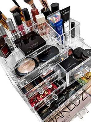 Sorbus Acrylic Cosmetics Makeup and Jewelry Storage Case