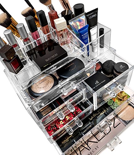 Sorbus Acrylic Cosmetics Makeup and Jewelry Storage Case