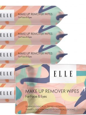 ELLE MAKEUP REMOVER WIPES, FACE AND EYES