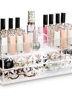 Ikee Design Premium Acrylic Makeup Jewelry Organizer