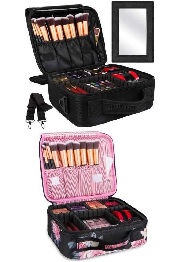 Kootek 2-Layers Travel Makeup Bag and Single Layer