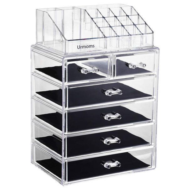 Large Cosmetic Makeup and Jewelry Storage Case Display