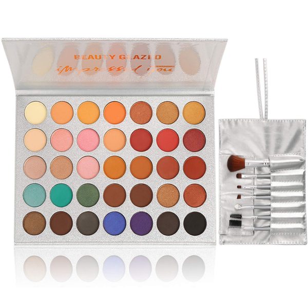 Eyeshadow Palette and Makeup Brushes Set 35 Colors