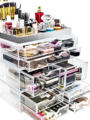 Sorbus Acrylic Cosmetic Makeup and Jewelry Storage Case