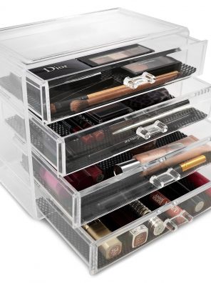 Cosmetics Makeup and Jewelry Storage Case Display