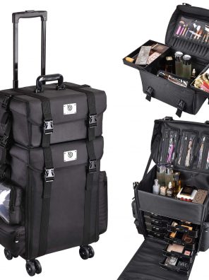 Byootique 4 Wheels 2in1 Rolling Soft Sided Makeup Case